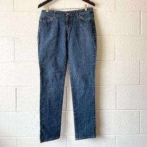 Guess Jeans Embroidered Logo Medium Wash Sarah Skinny Denim Jeans Women's 31 W